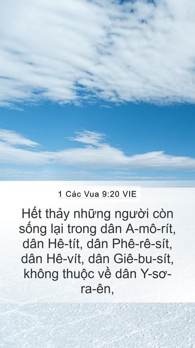 1 Các Vua 9:20 VIE Bible Verse Image