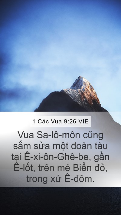 1 Các Vua 9:26 VIE Bible Verse Image