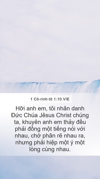 1 Cô-rinh-tô 1:10 VIE Bible Verse Image