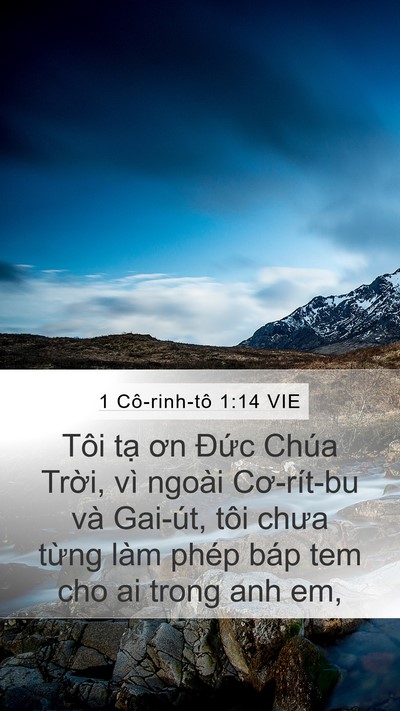 1 Cô-rinh-tô 1:14 VIE Bible Verse Image