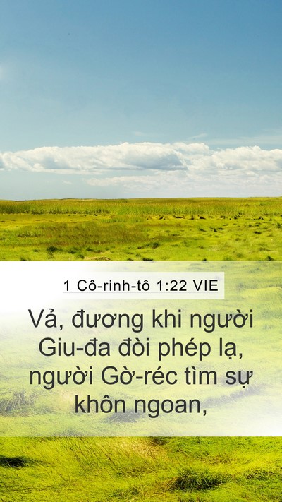 1 Cô-rinh-tô 1:22 VIE Bible Verse Image