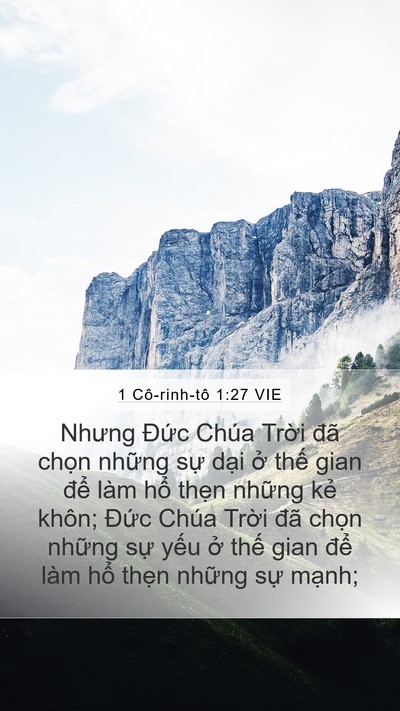 1 Cô-rinh-tô 1:27 VIE Bible Verse Image