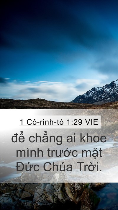 1 Cô-rinh-tô 1:29 VIE Bible Verse Image