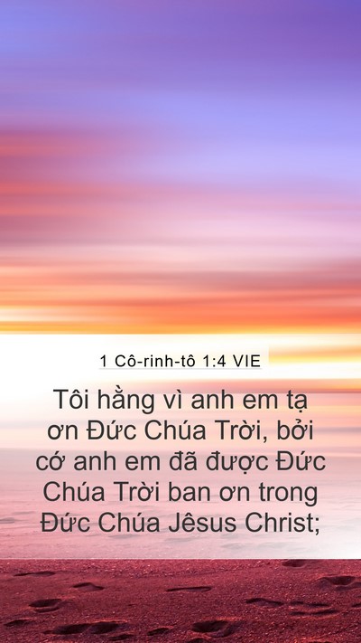 1 Cô-rinh-tô 1:4 VIE Bible Verse Image