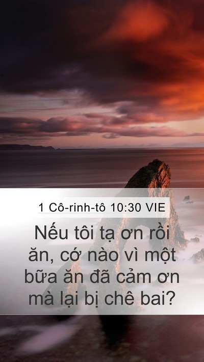1 Cô-rinh-tô 10:30 VIE Bible Verse Image