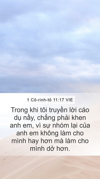1 Cô-rinh-tô 11:17 VIE Bible Verse Image