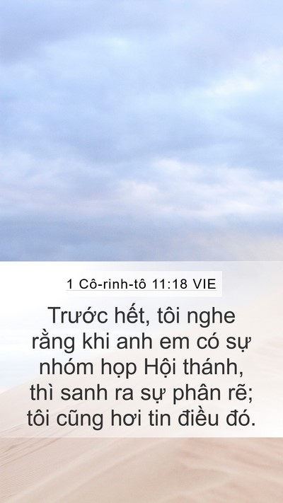 1 Cô-rinh-tô 11:18 VIE Bible Verse Image