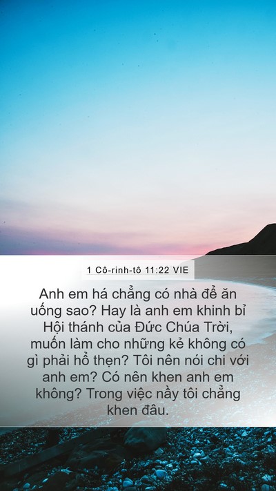 1 Cô-rinh-tô 11:22 VIE Bible Verse Image