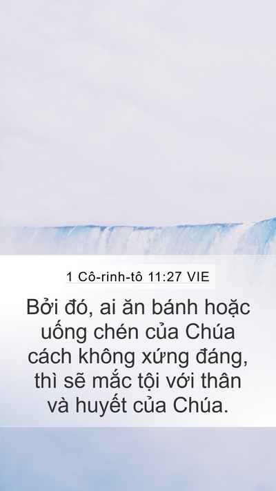 1 Cô-rinh-tô 11:27 VIE Bible Verse Image