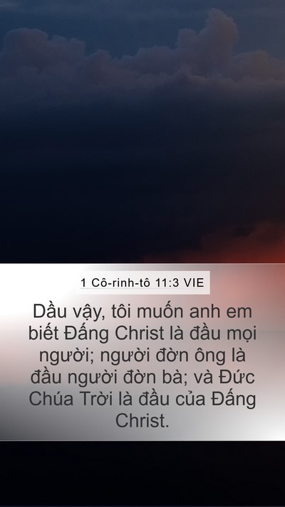 1 Cô-rinh-tô 11:3 VIE Bible Verse Image