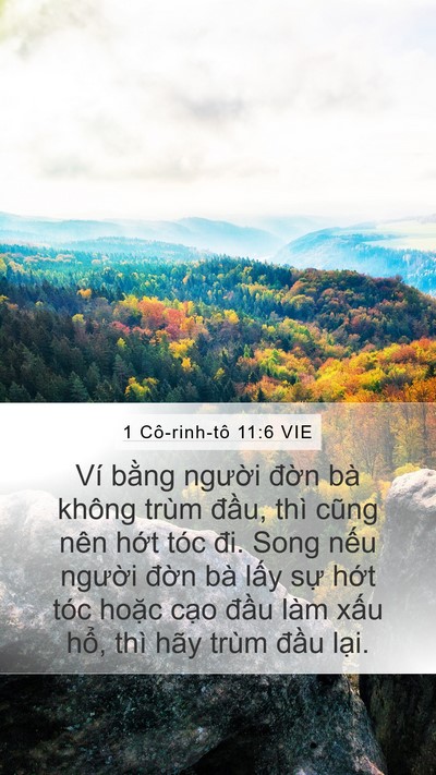 1 Cô-rinh-tô 11:6 VIE Mobile Phone Wallpaper - Ví bằng người đờn bà không trùm - Mobile Bible Verse Wallpaper