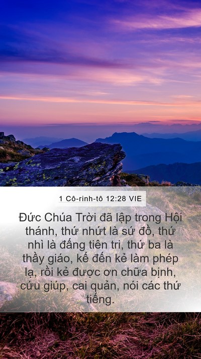1 Cô-rinh-tô 12:28 VIE Bible Verse Image