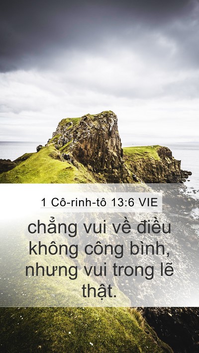 1 Cô-rinh-tô 13:6 VIE Bible Verse Image