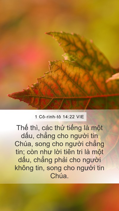 1 Cô-rinh-tô 14:22 VIE Bible Verse Image