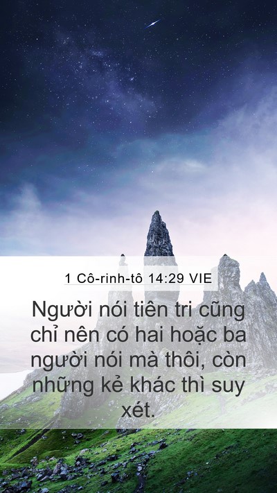1 Cô-rinh-tô 14:29 VIE Mobile Phone Wallpaper - Người nói tiên tri cũng chỉ nên có hai - Mobile Bible Verse Wallpaper