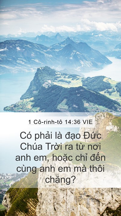 1 Cô-rinh-tô 14:36 VIE Mobile Phone Wallpaper - Có phải là đạo Đức Chúa Trời ra từ - Mobile Bible Verse Wallpaper