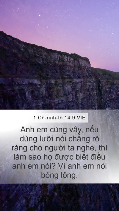 1 Cô-rinh-tô 14:9 VIE Bible Verse Image