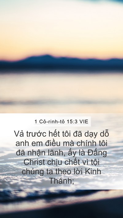 1 Cô-rinh-tô 15:3 VIE Bible Verse Image