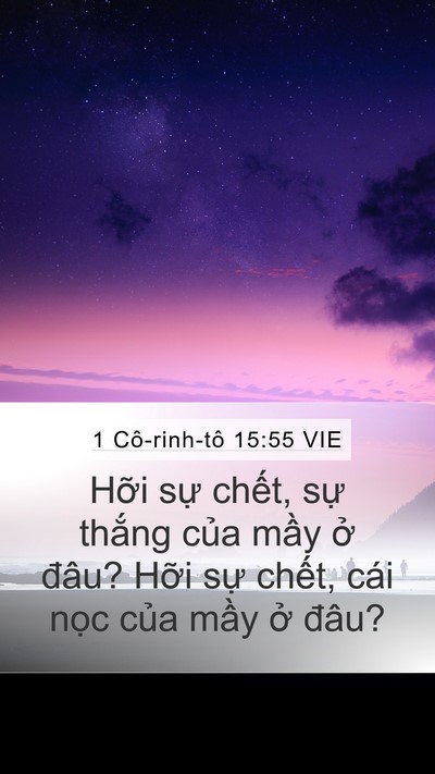 1 Cô-rinh-tô 15:55 VIE Bible Verse Image