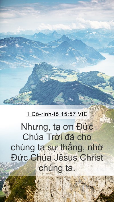 1 Cô-rinh-tô 15:57 VIE Bible Verse Image