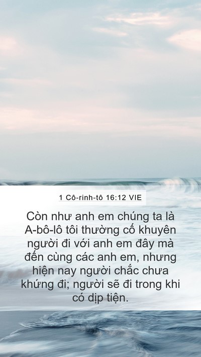 1 Cô-rinh-tô 16:12 VIE Bible Verse Image