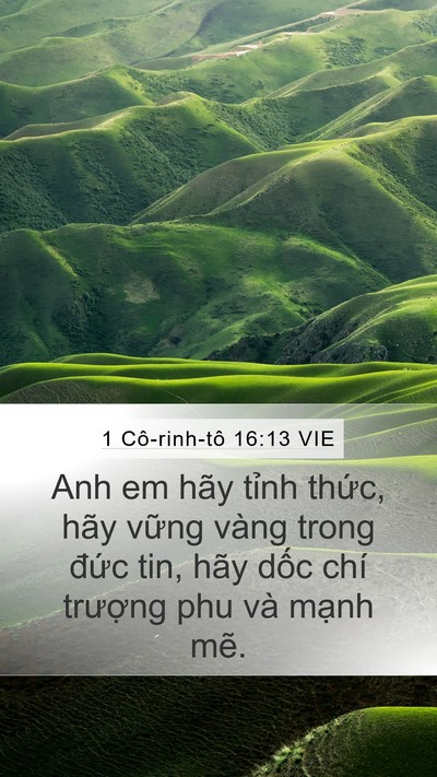 1 Cô-rinh-tô 16:13 VIE Bible Verse Image