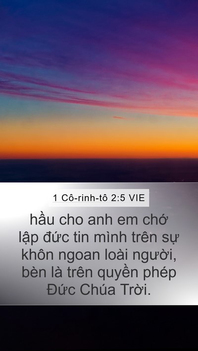 1 Cô-rinh-tô 2:5 VIE Bible Verse Image