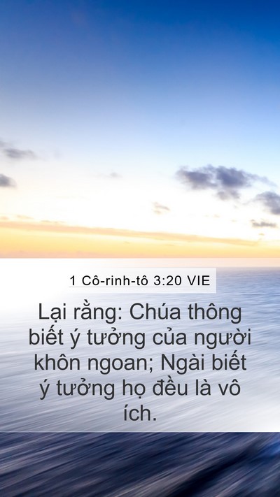 1 Cô-rinh-tô 3:20 VIE Bible Verse Image