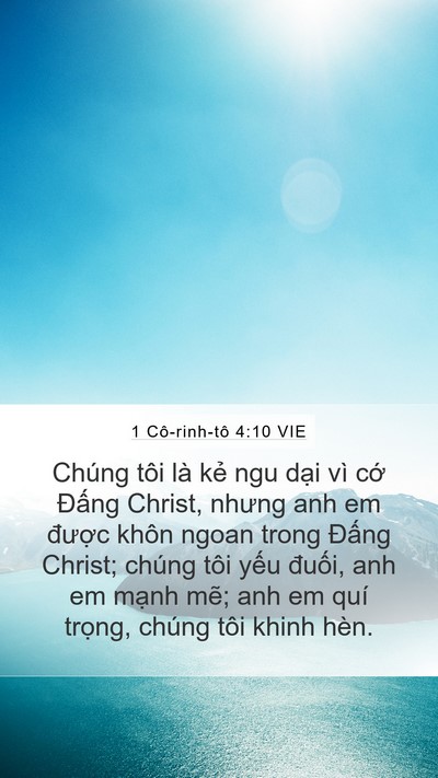 1 Cô-rinh-tô 4:10 VIE Bible Verse Image