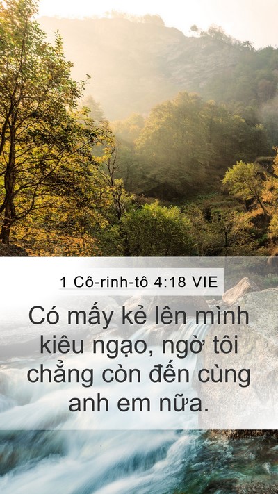 1 Cô-rinh-tô 4:18 VIE Bible Verse Image