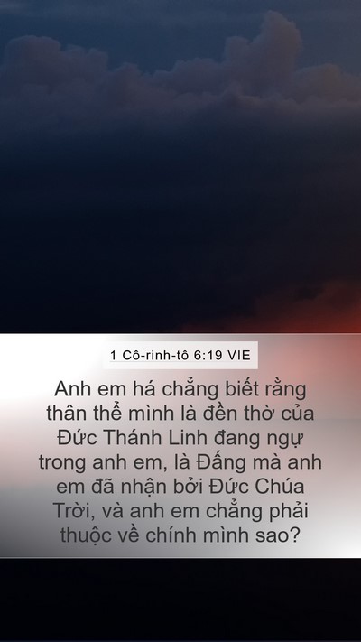 1 Cô-rinh-tô 6:19 VIE Bible Verse Image