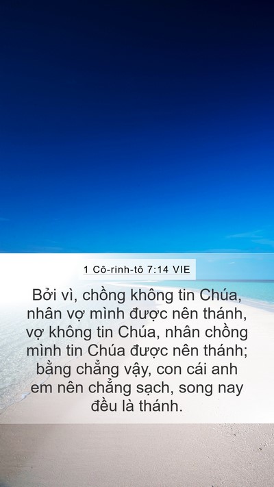 1 Cô-rinh-tô 7:14 VIE Bible Verse Image
