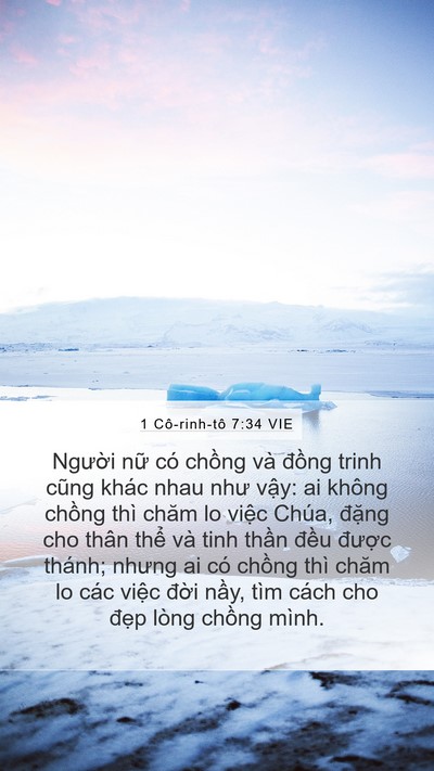1 Cô-rinh-tô 7:34 VIE Bible Verse Image