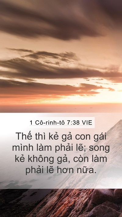 1 Cô-rinh-tô 7:38 VIE Bible Verse Image