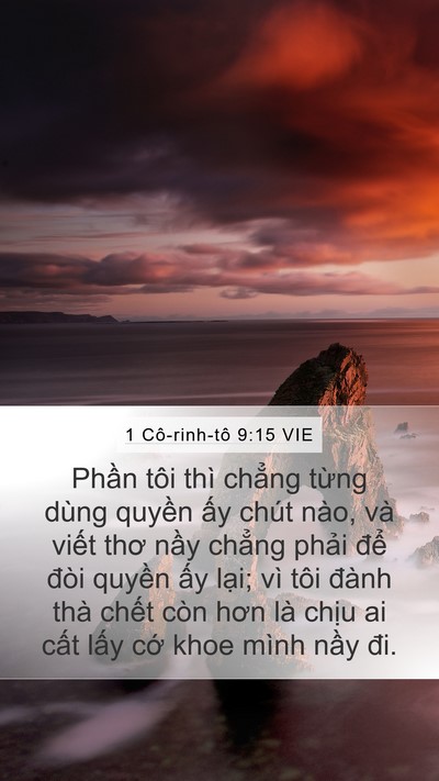 1 Cô-rinh-tô 9:15 VIE Bible Verse Image