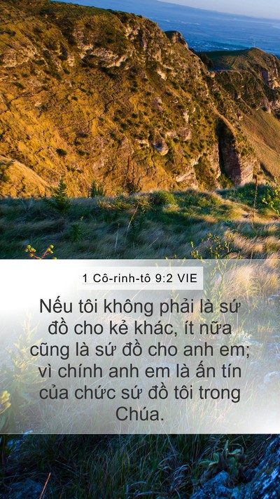 1 Cô-rinh-tô 9:2 VIE Bible Verse Image
