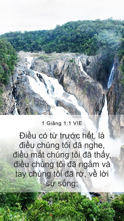 1 Giăng 1:1 VIE Mobile Phone Wallpaper - Điều có từ trước hết, là điều - Mobile Bible Verse Wallpaper