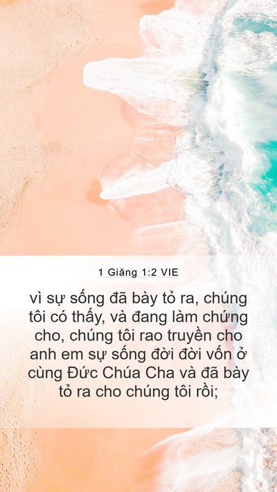 1 Giăng 1:2 VIE Bible Verse Image