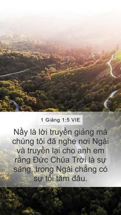 1 Giăng 1:5 VIE Bible Verse Image