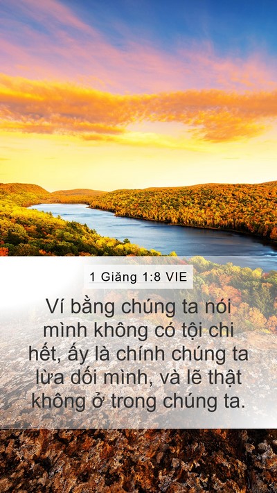 1 Giăng 1:8 VIE Bible Verse Image