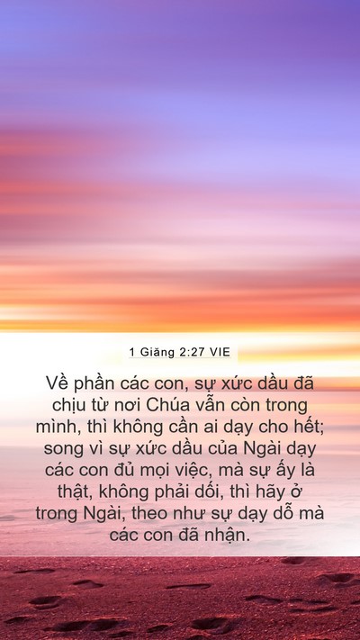 1 Giăng 2:27 VIE Bible Verse Image