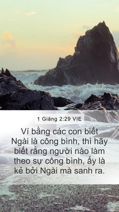 1 Giăng 2:29 VIE Bible Verse Image