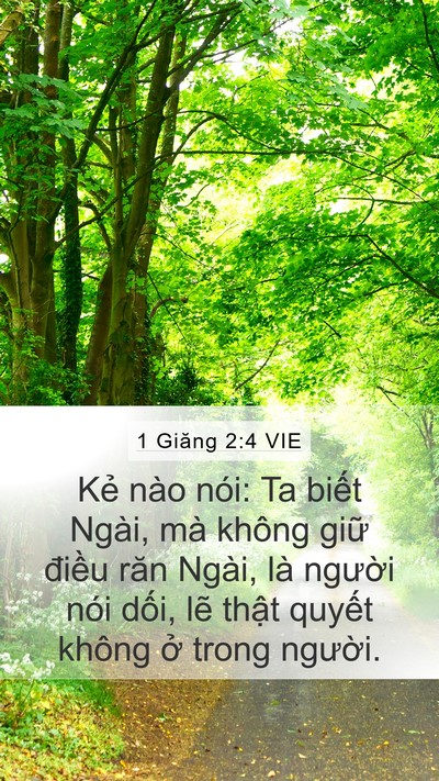 1 Giăng 2:4 VIE Bible Verse Image
