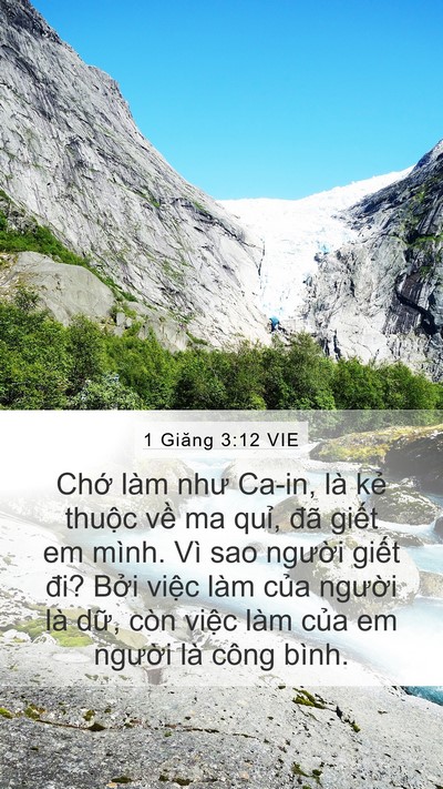 1 Giăng 3:12 VIE Bible Verse Image