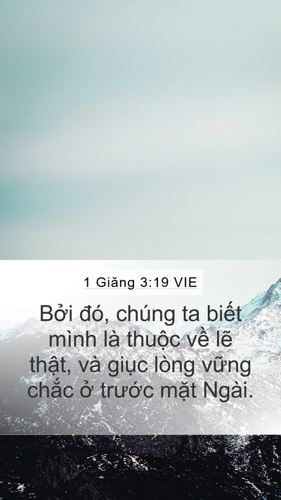 1 Giăng 3:19 VIE Bible Verse Image