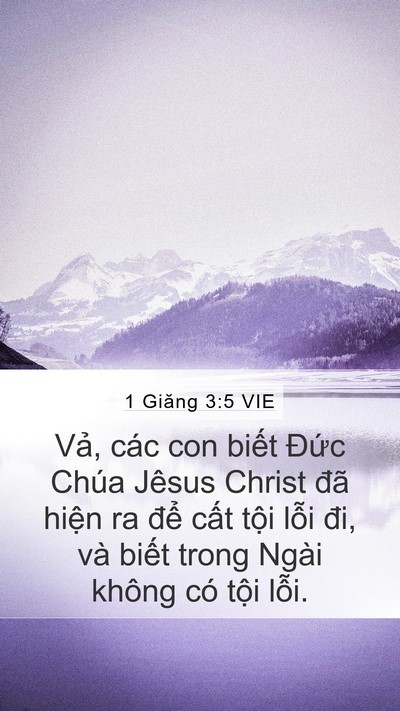 1 Giăng 3:5 VIE Bible Verse Image