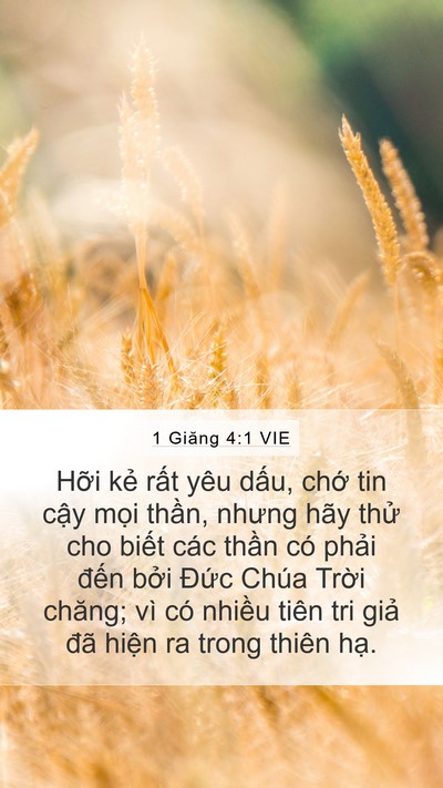 1 Giăng 4:1 VIE Bible Verse Image