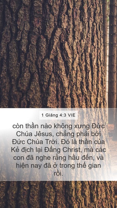 1 Giăng 4:3 VIE Bible Verse Image