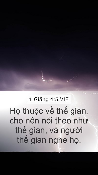 1 Giăng 4:5 VIE Bible Verse Image