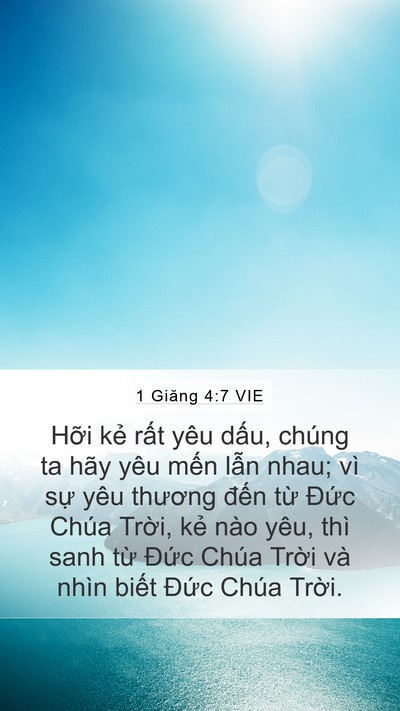 1 Giăng 4:7 VIE Bible Verse Image